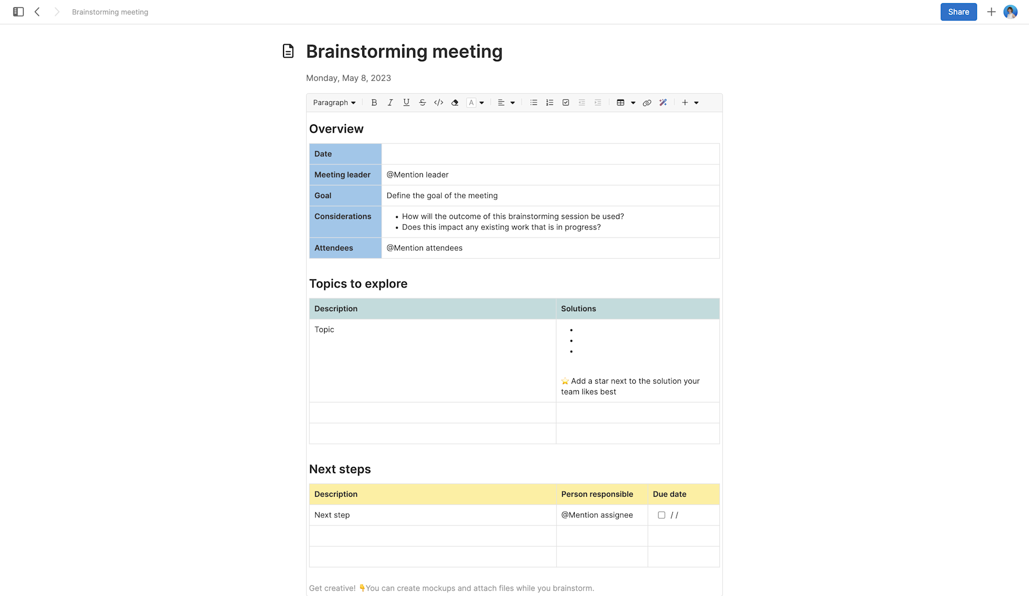 Brainstorming meeting large
