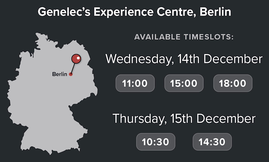 Immersive Music Solutions showcase with Genelec & Sound Particles dates