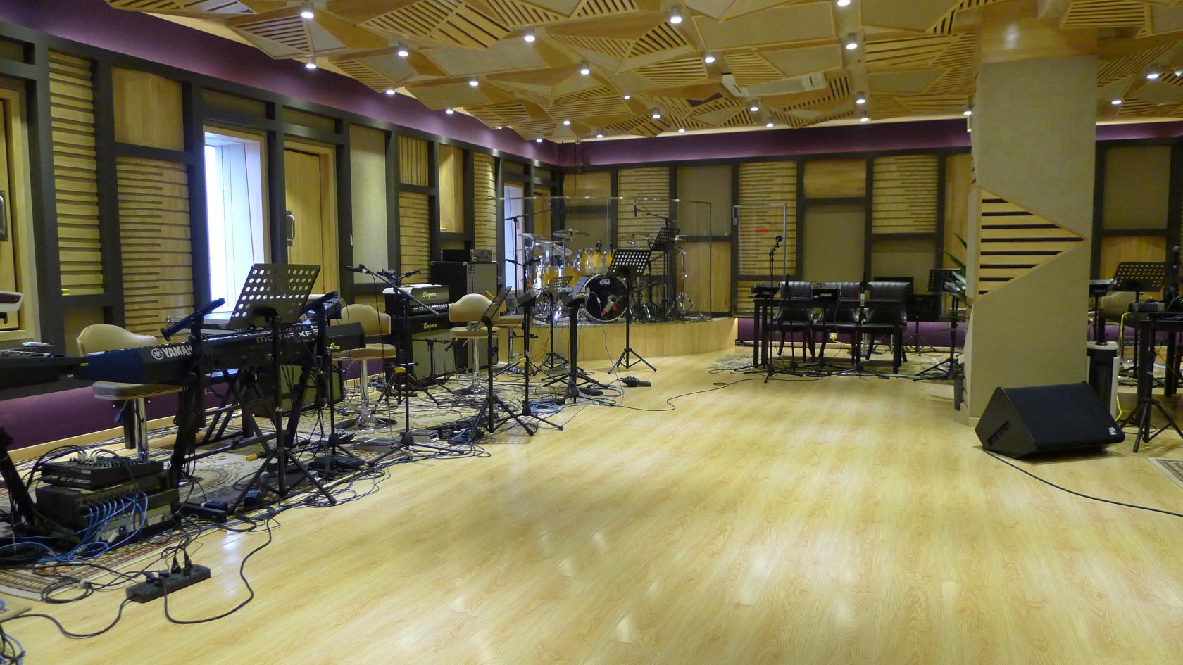 the 200 sq-m rehearsal room