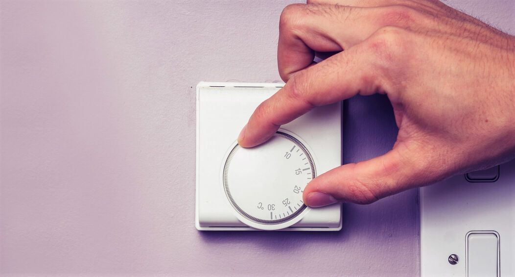 Turning up heating dial