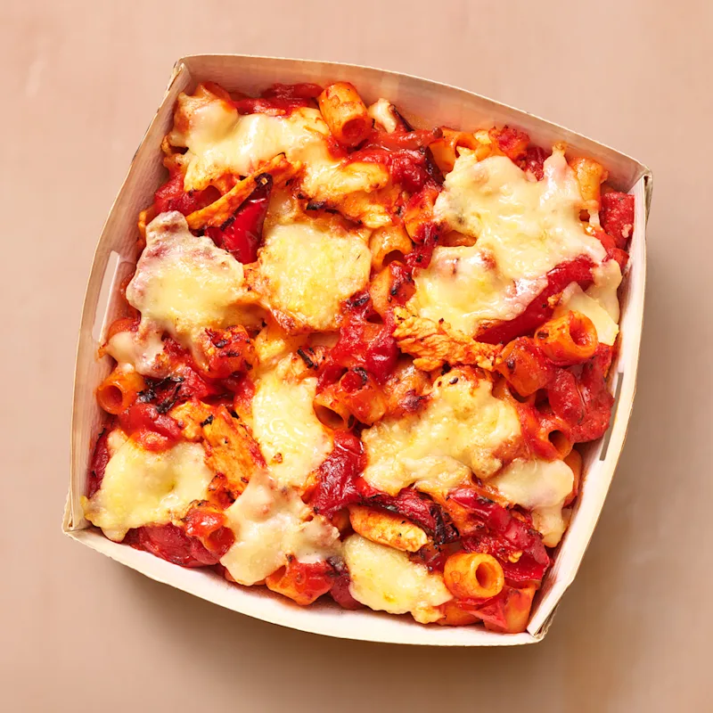 Chicken Arrabbiata Pasta Bake