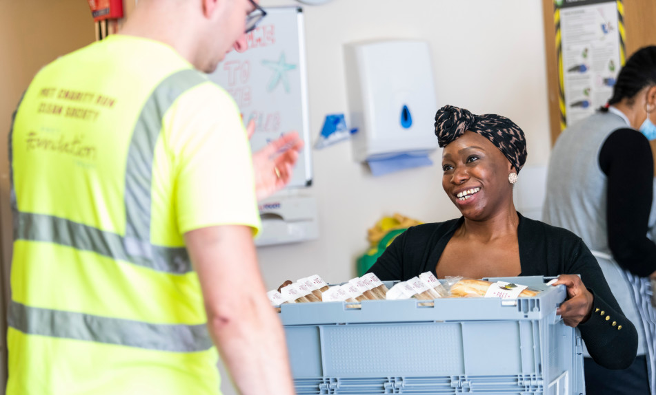 Food donation to Shelter from the Pret Foundation