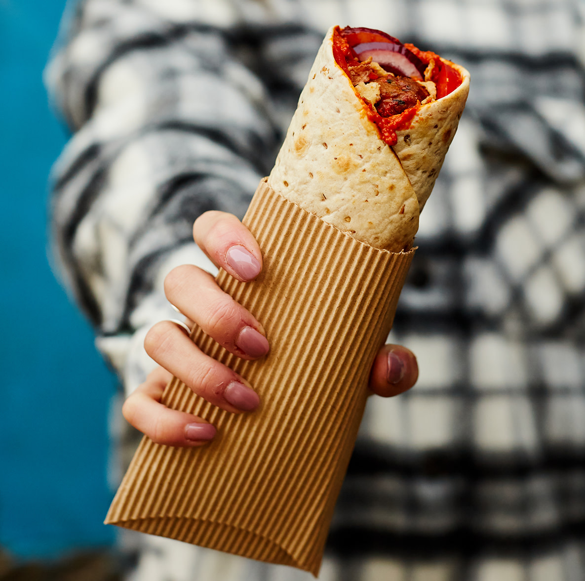 Meatless Meatball Wrap