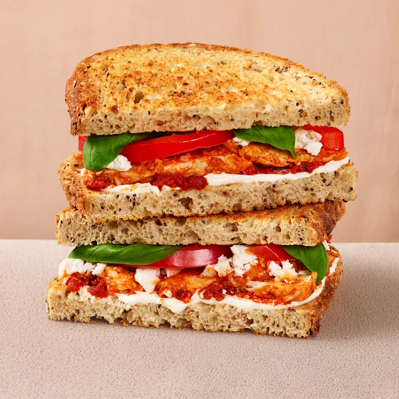 Mediterranean Style Chicken Bloomer Toastie