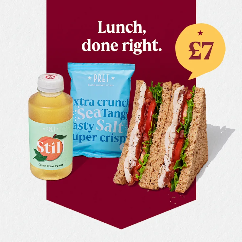 Main. Crisps. Drink. Lovely stuff.