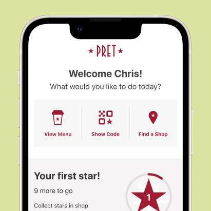 Get the Pret app to start earning stars today