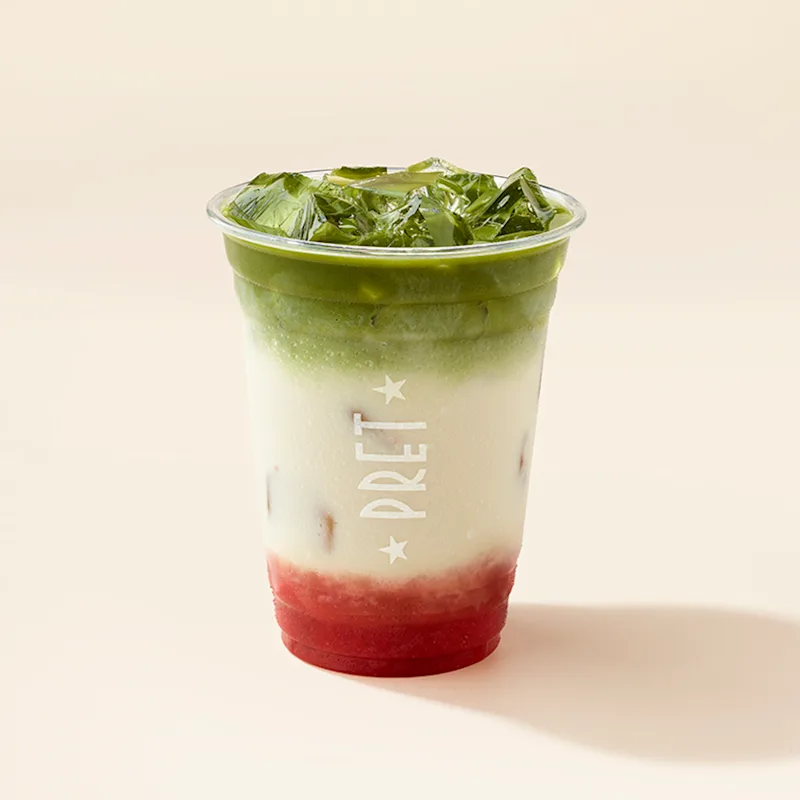 US005830 Iced Strawberry Lavender Matcha Latte