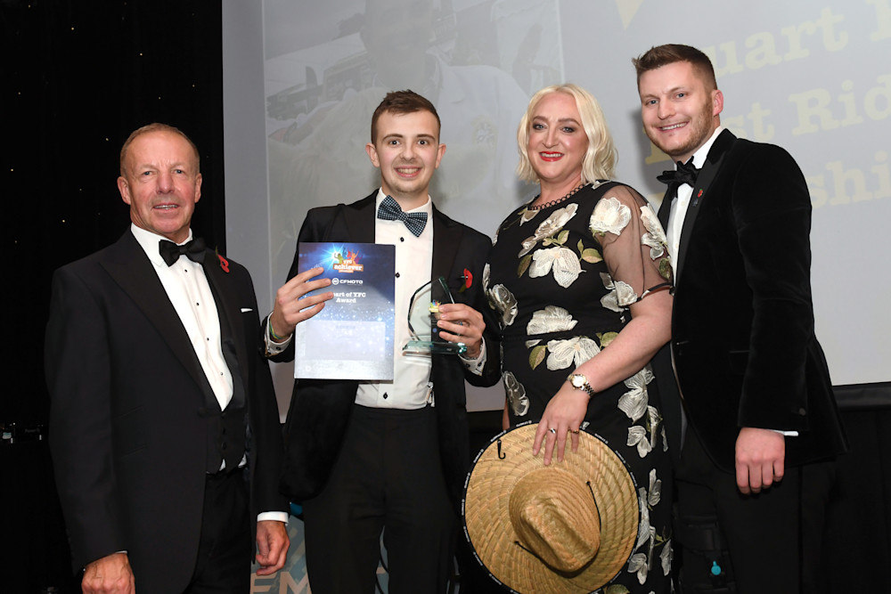 Stuart Brown with award