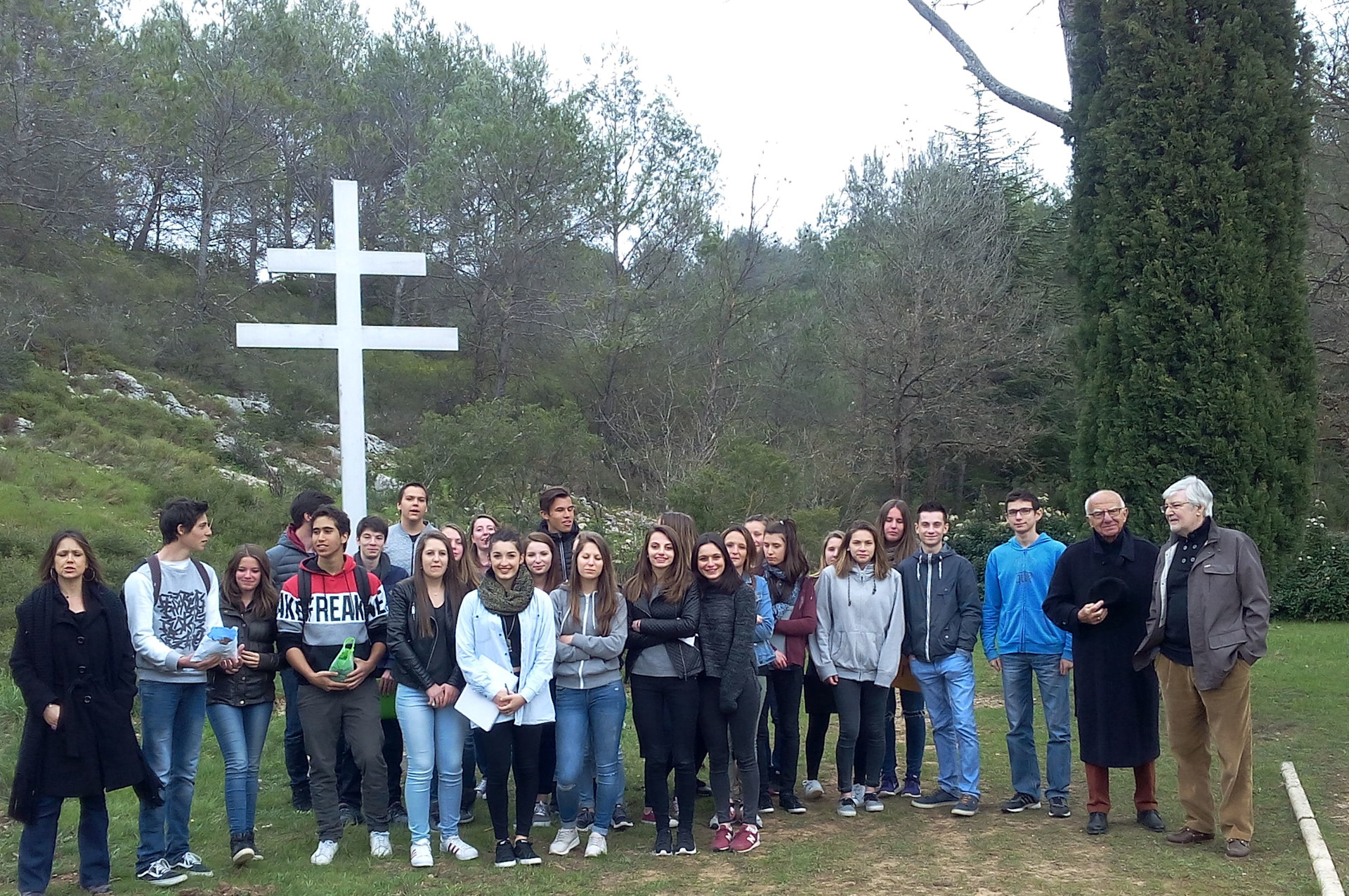 La classe du Lycée Maurice Janetti sur le site de Signes