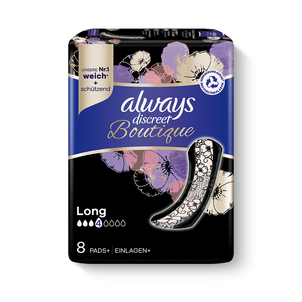 Always Discreet Boutique Inkontinenz Einlagen+ Long 8stück