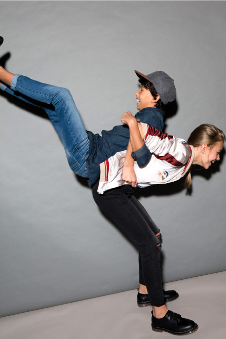 boy on back of girl