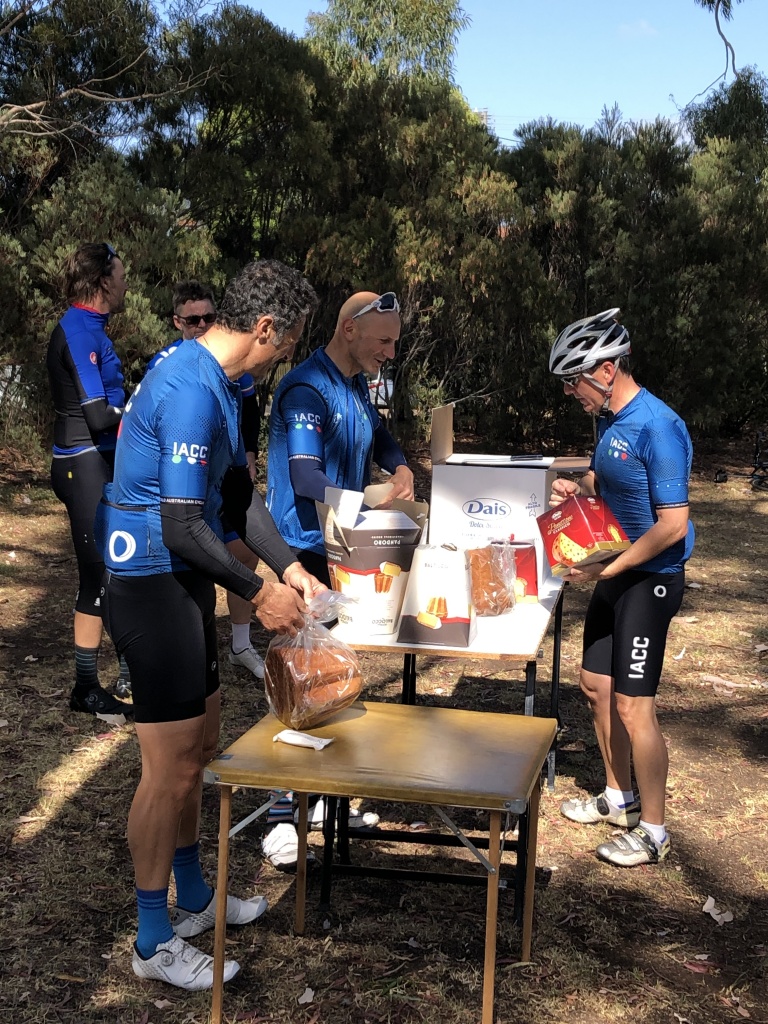 The annual panettone ride is a great day to catch up with IACC members after a social ride to Mordy and back