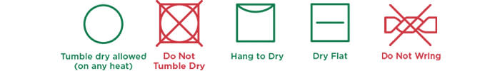 Drying Symbols Chart