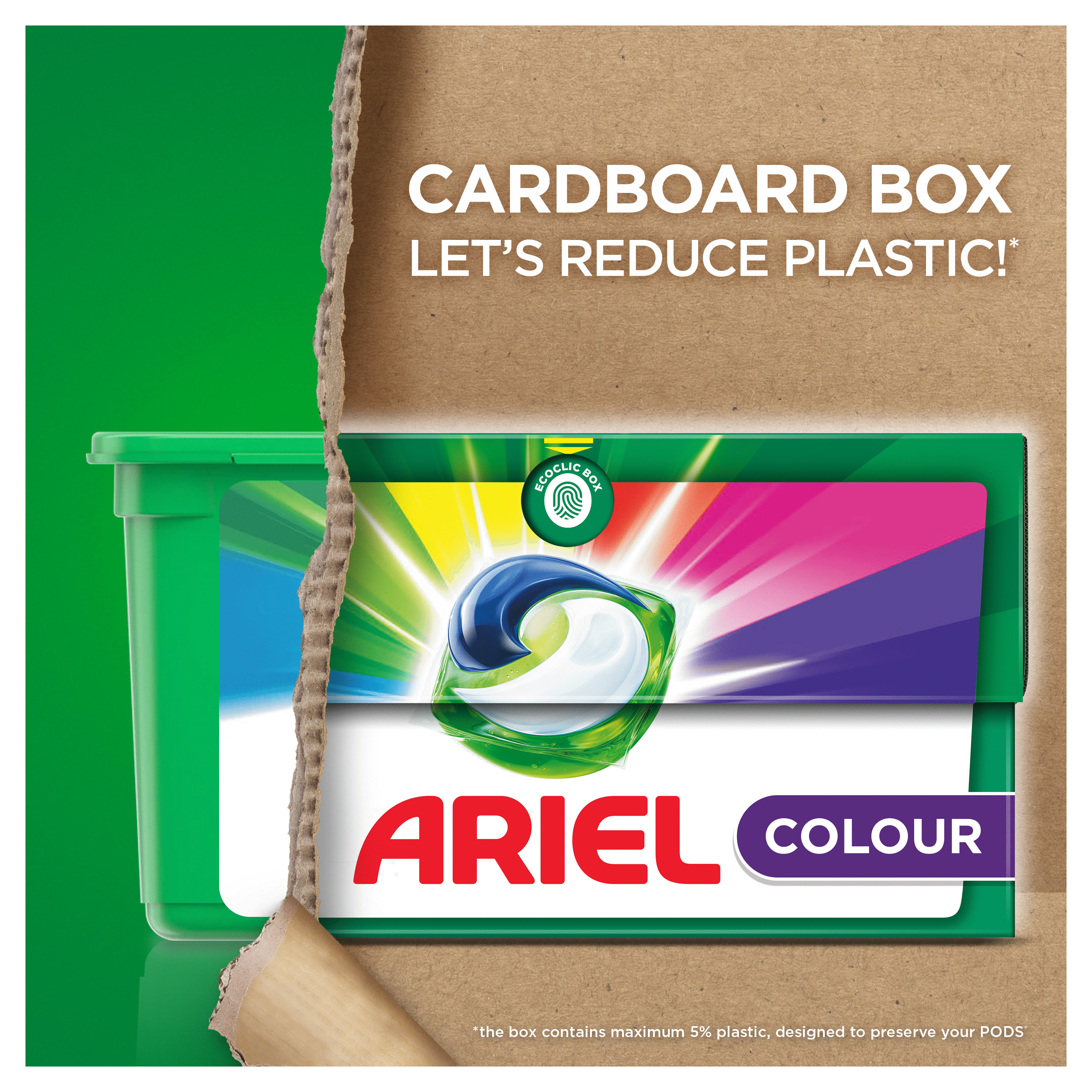 Ariel Colour Pods® Cardboard Box