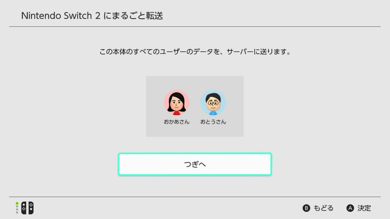 データを送るすべてのユーザー