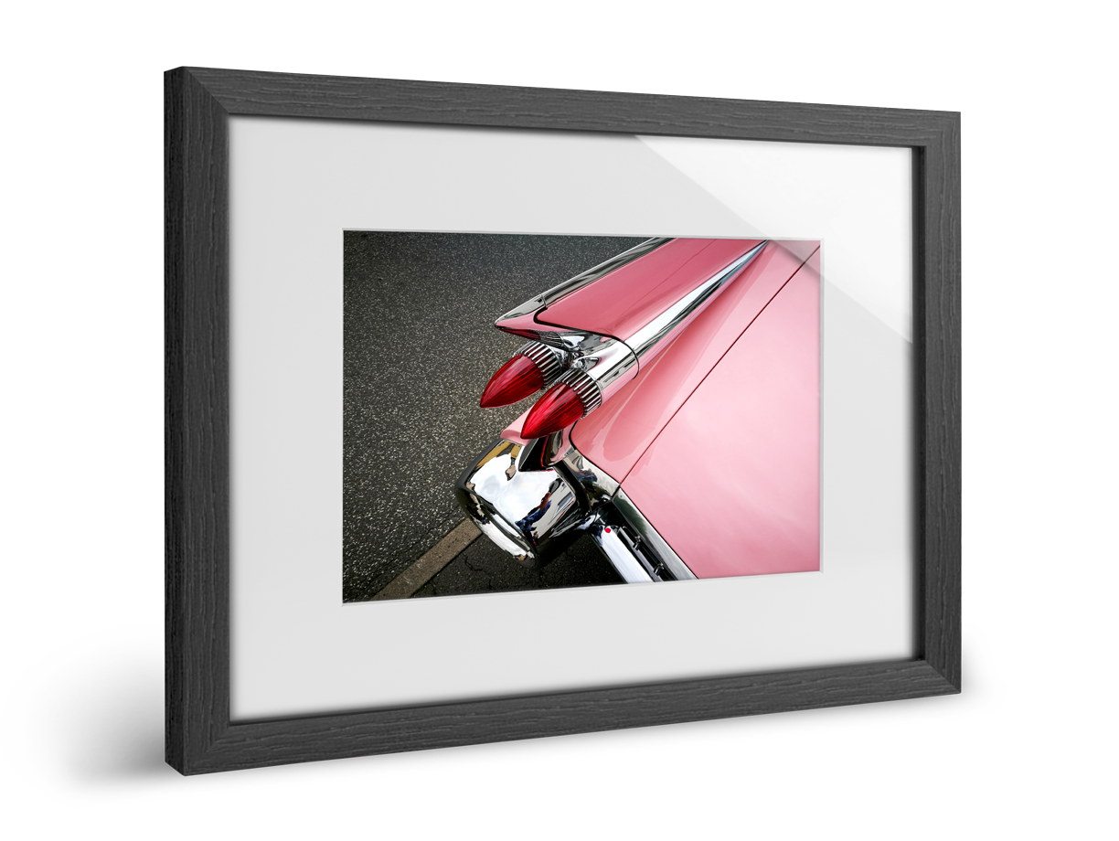 LightJet print on Fujiflex High Gloss paper in a solid wood passe-partout frame.