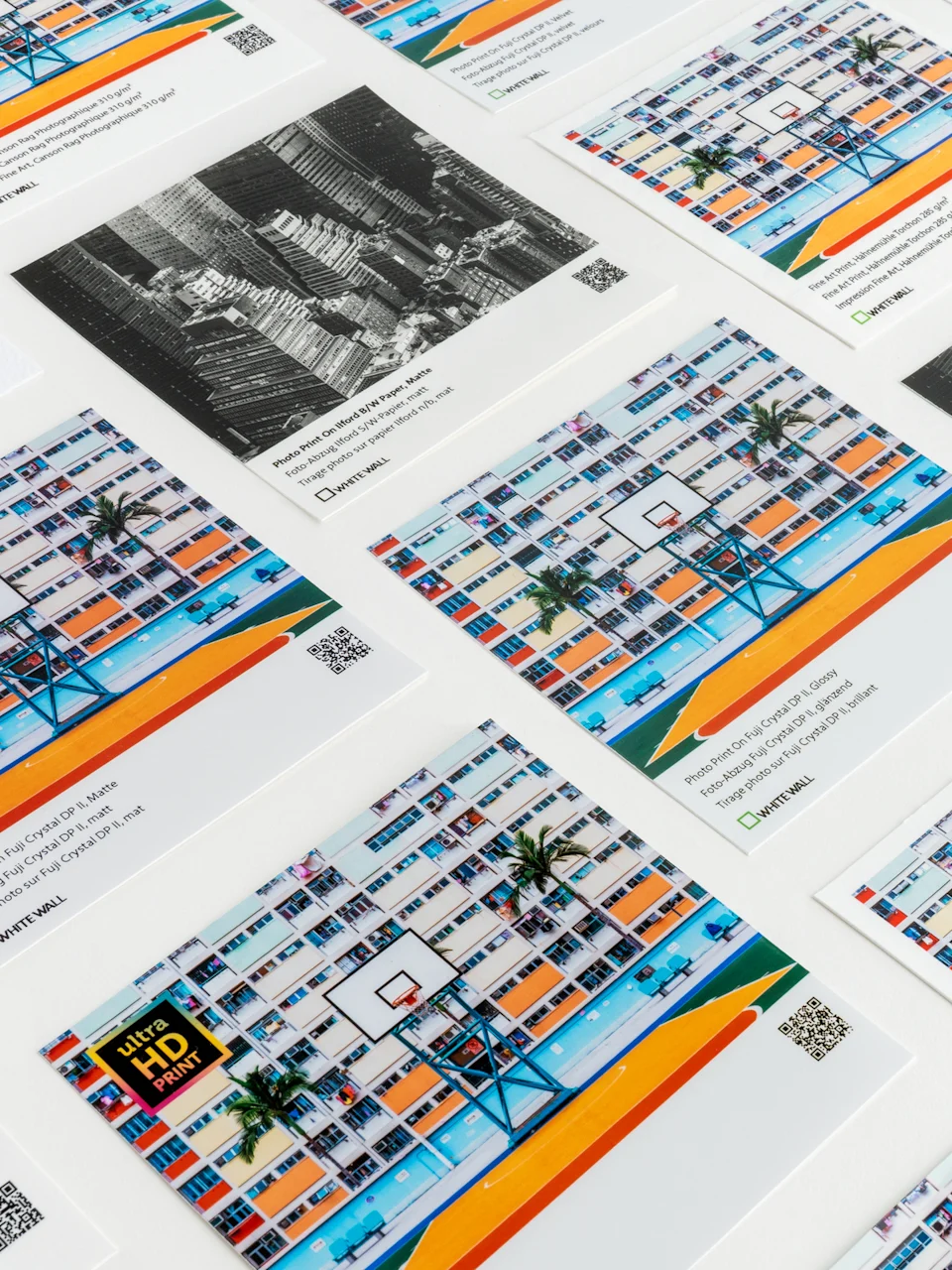 Muster-Print Verschiedene Motive, die den Inhalt des Pints-Mustersets veranschaulichen.