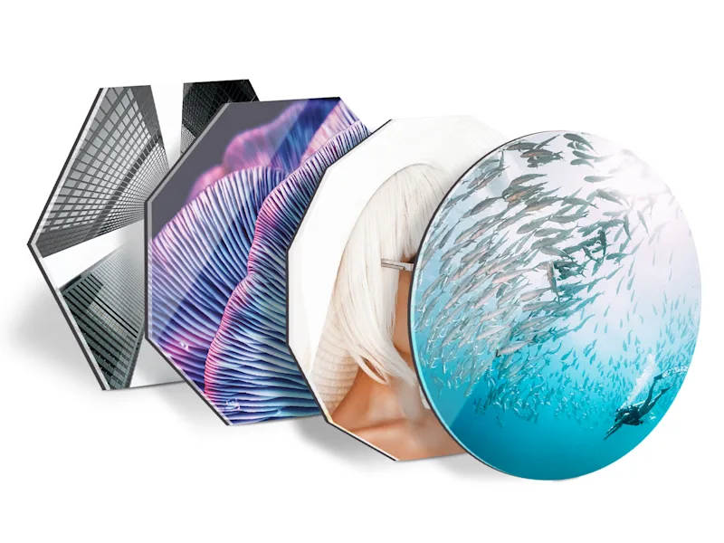 Round Format & Shapes Different motifs on 4 different image formats - Round, Hexagon, Octagon and Dodecagon.