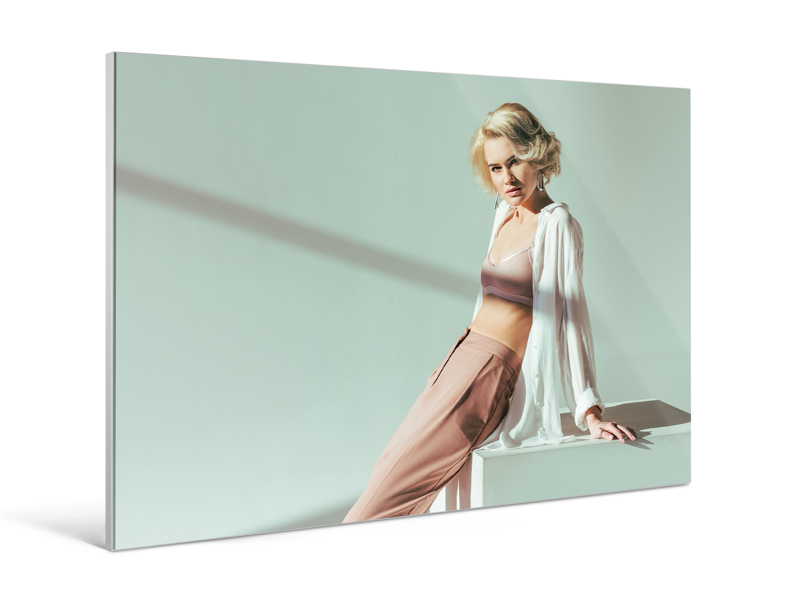 Portrait of a woman on an Acrylic Print With Slimline Case.