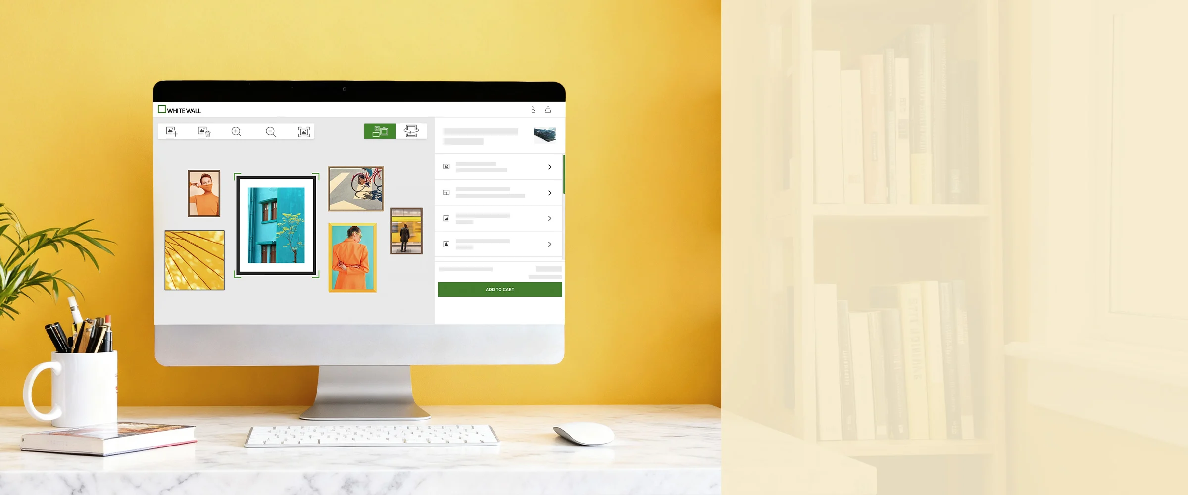 Multi product configurator displayed on a desktop