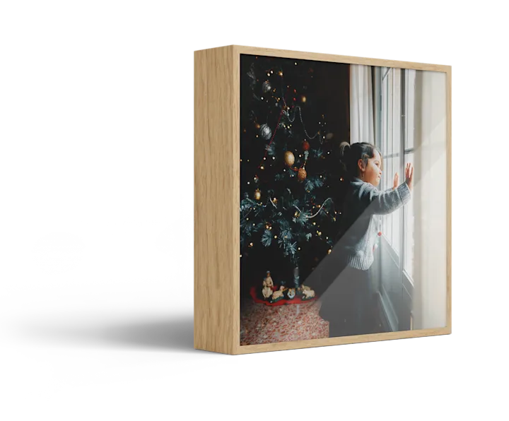 Standing ArtBox with glossy acrylic surface against a white background.