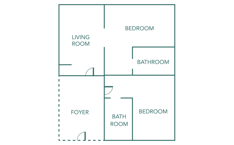 Ocean View Suite 2 Bedroom Floor Plan