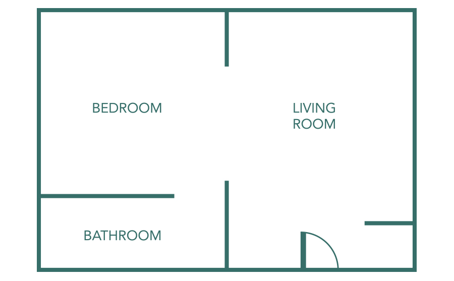 Ocean View Suite 1 Bedroom Floor Plan