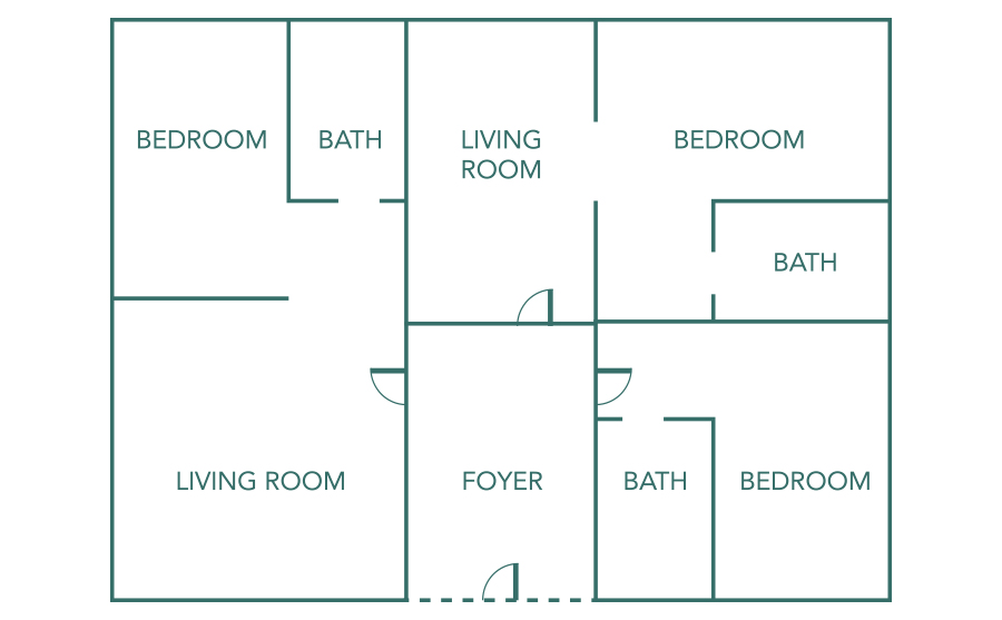 Ocean View Suite 3 Bedroom Floor Plan
