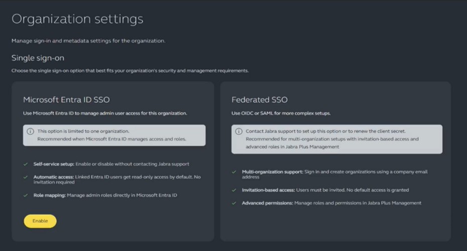 SSO Two options_Entra and Federated