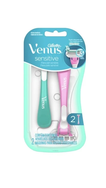Pack Venus Sensitive 2 Maquinillas de Afeitar Desechables Mujer