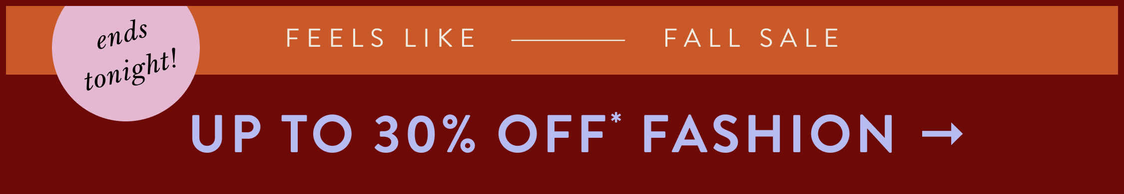 Up to 30% Off Fashion