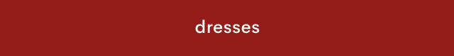 Pink banner with white text reading "dresses" centered on a mauve background