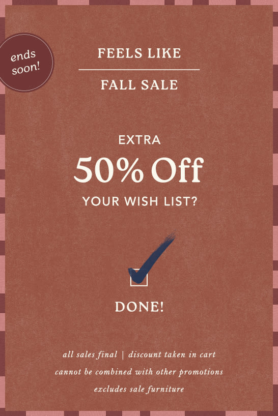 extra 50% off sale items