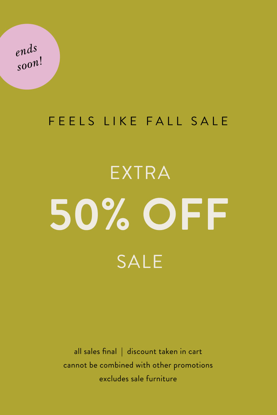extra 50% off sale items