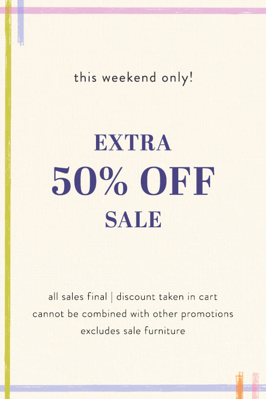 extra 50% off sale items