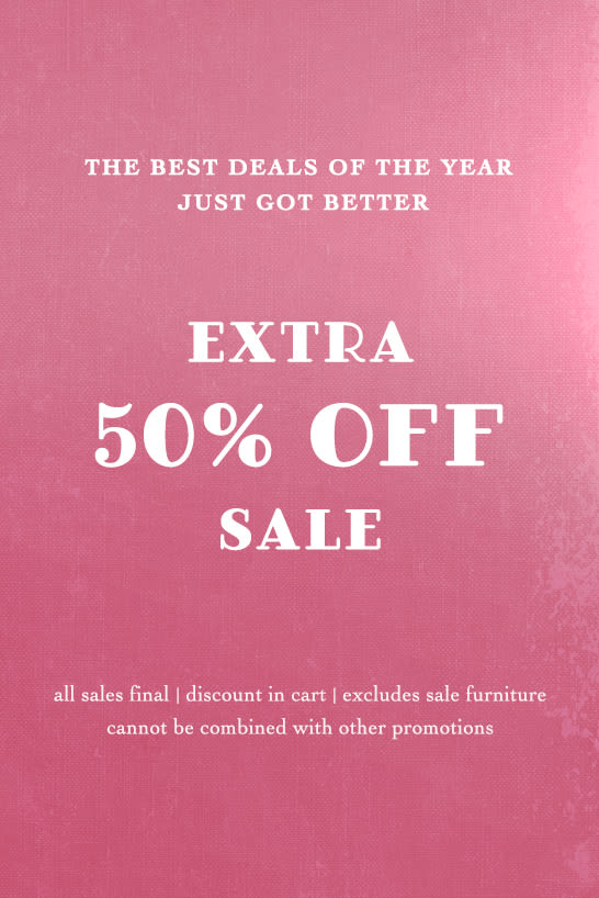 extra 50% off sale items
