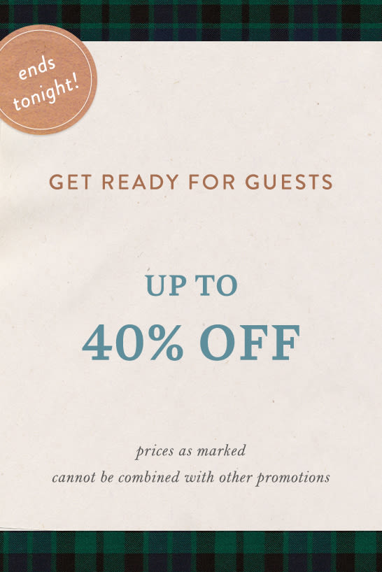 Shop up to 40% off home