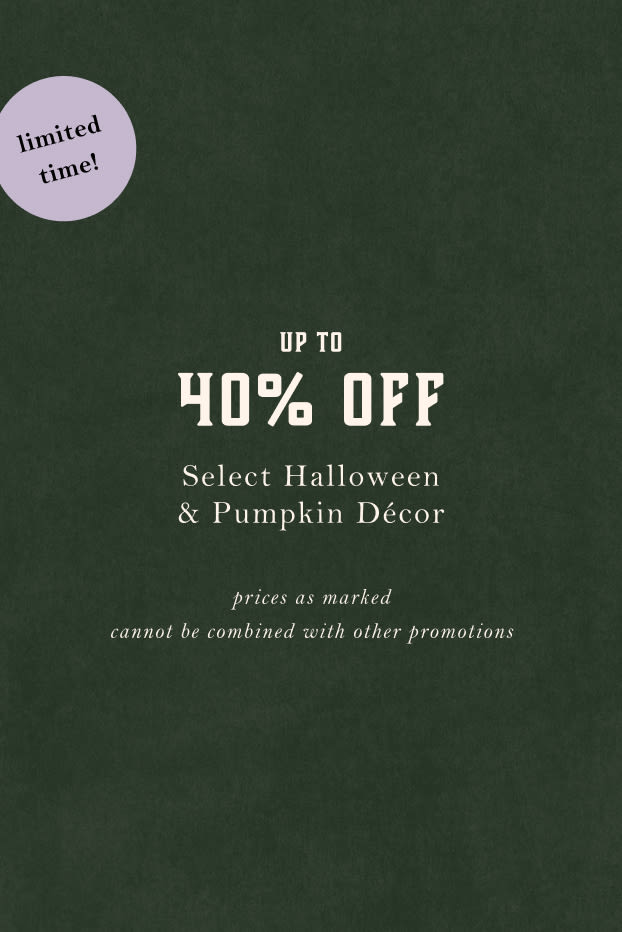 Shop up to 40% off select halloween decor