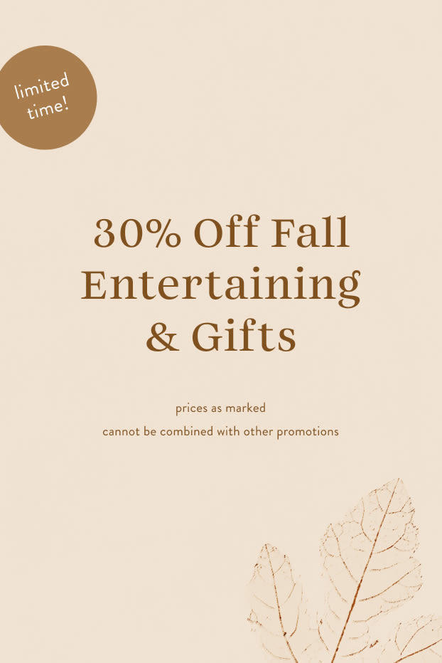 shop 30% off entertaining and gifts