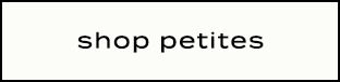 Shop petites text on white background with black border