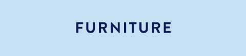 The word FURNITURE in dark blue capital letters centered on a light blue background.
