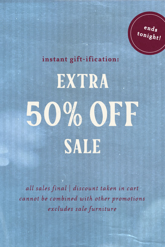shop an extra 50% off sale items