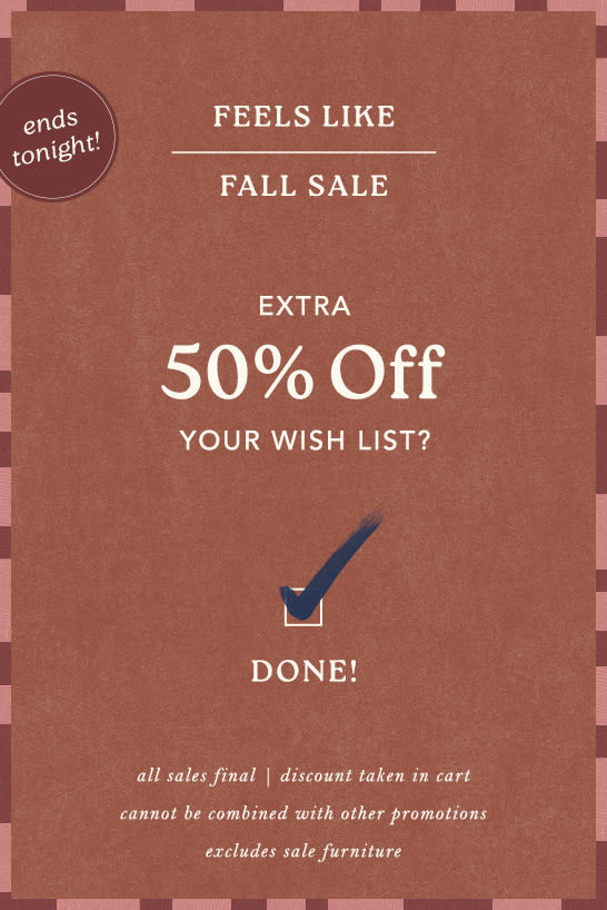 shop an extra 50% off sale items