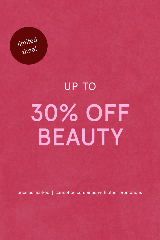 up to 30% off beauty