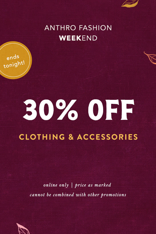 shop 30% off clothing