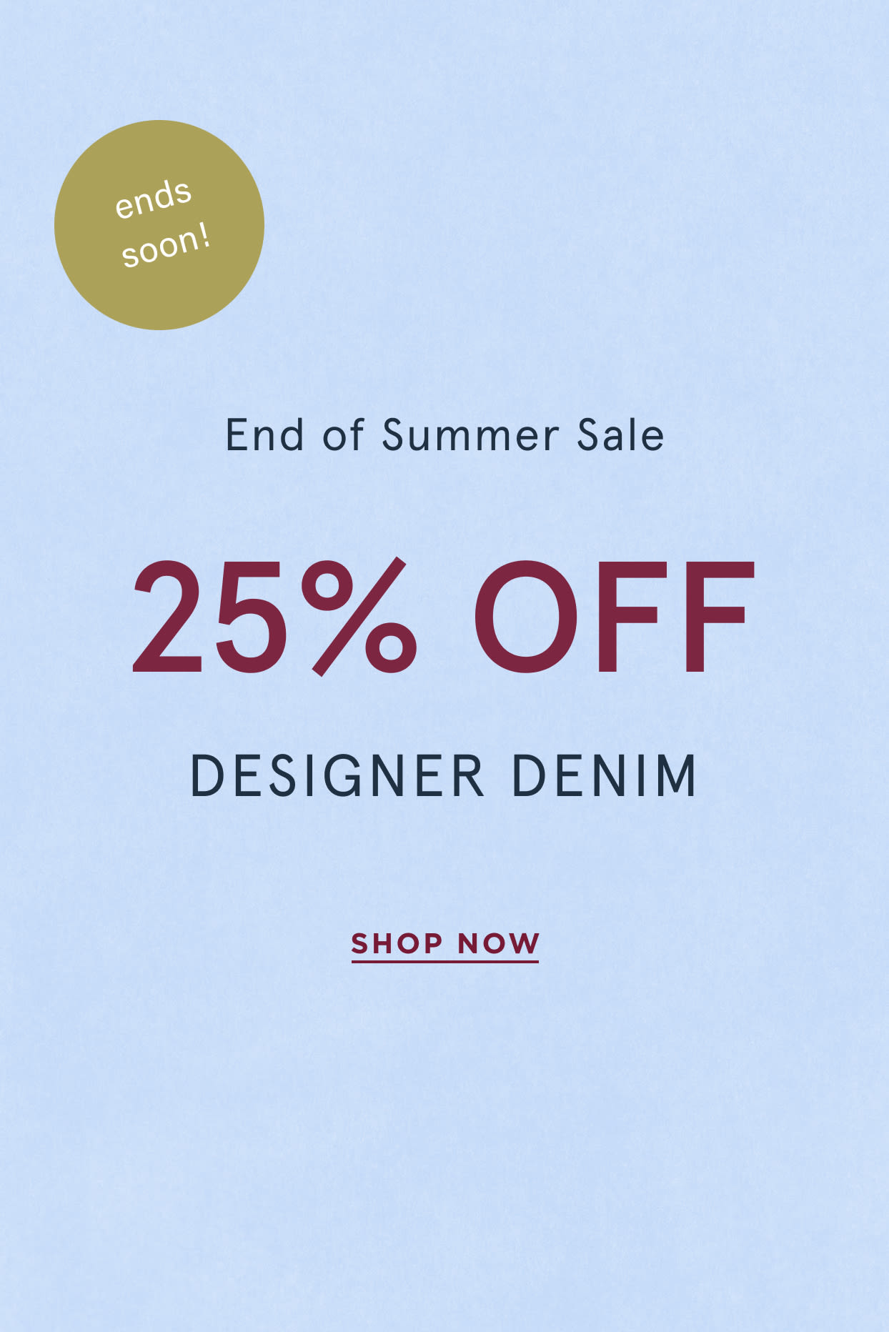 shop 25% off denim