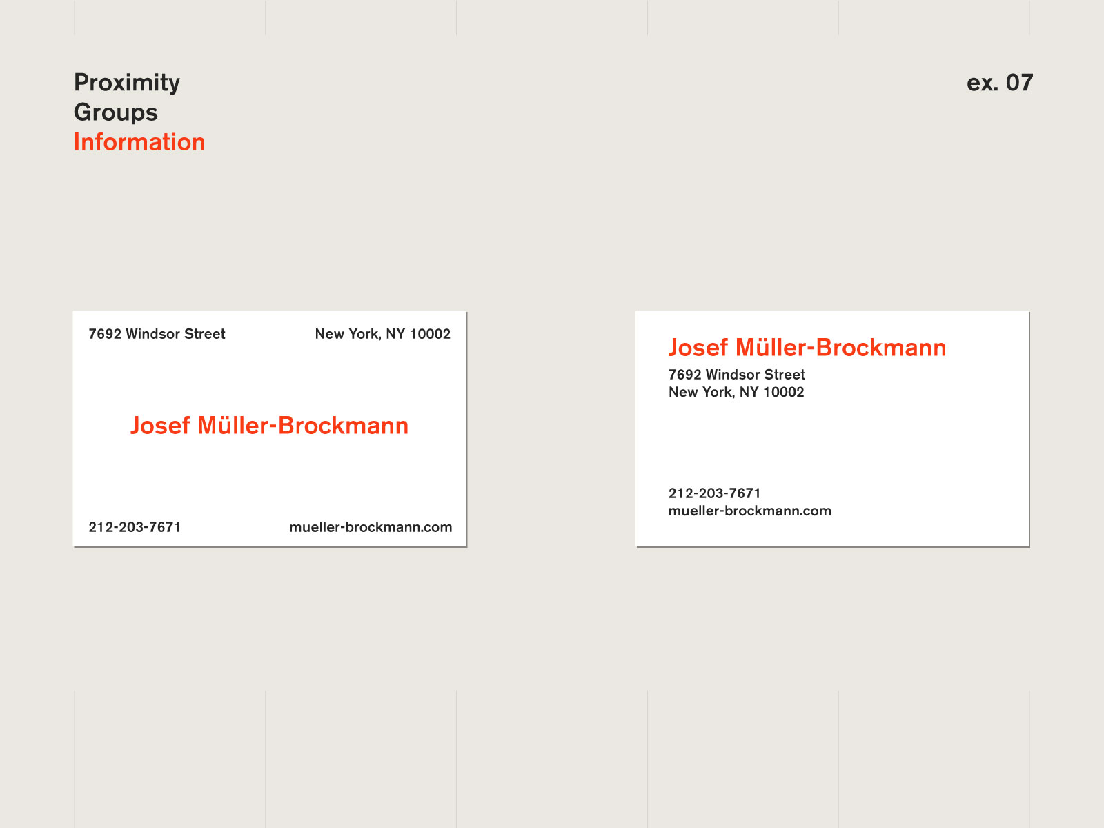 Proximity groups information