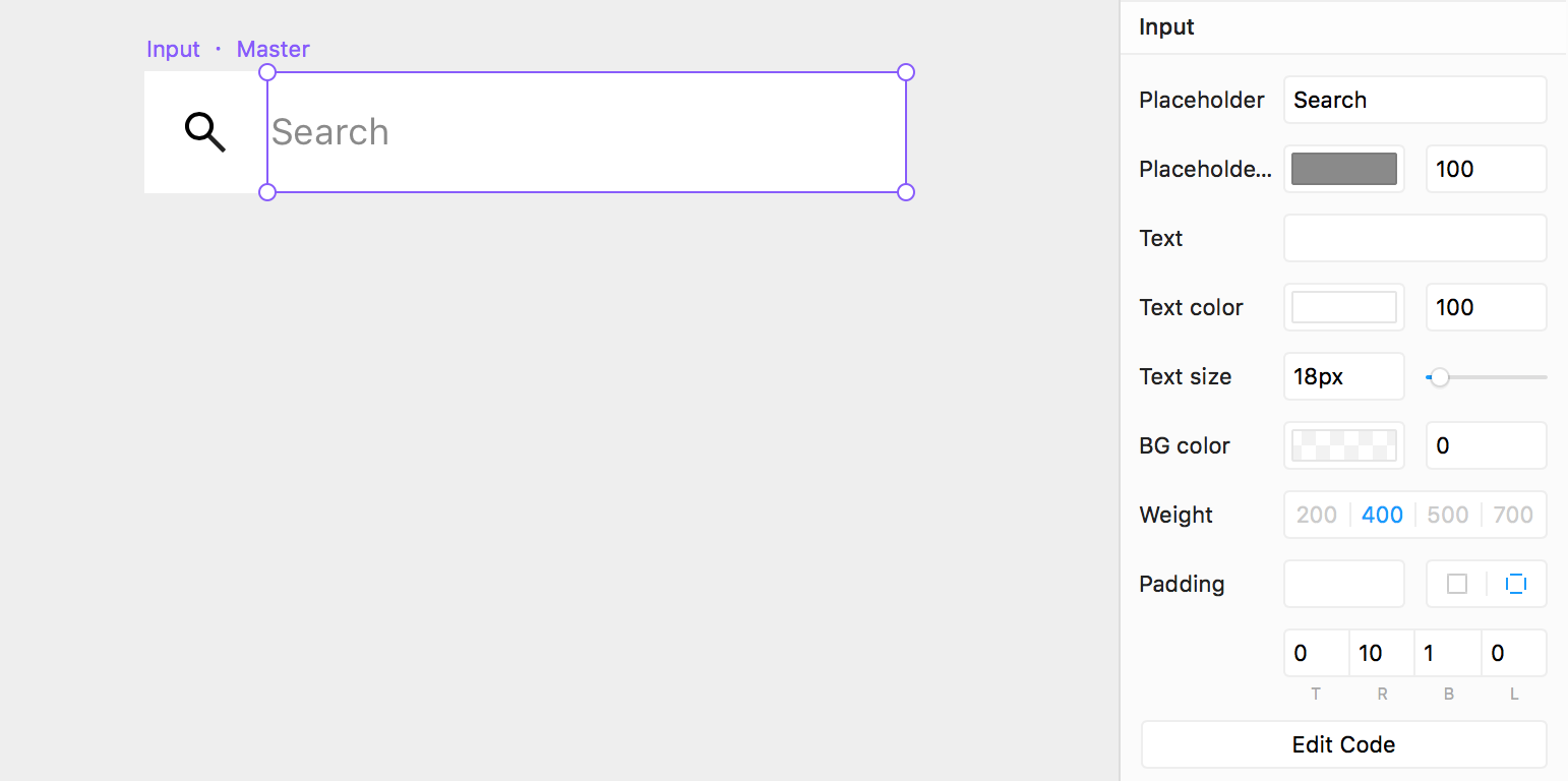 React input component.