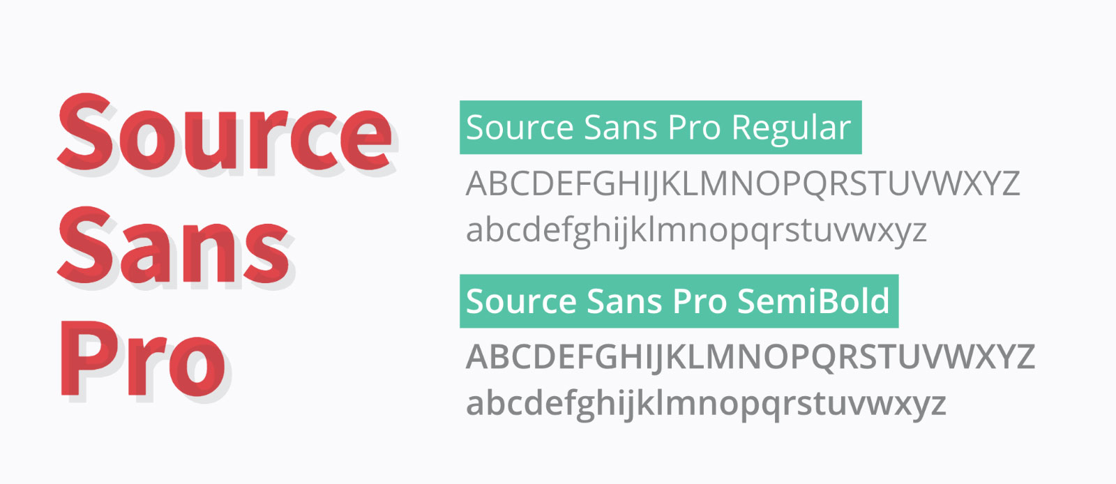 Typography — Source Sans in Regular & Semi Bold