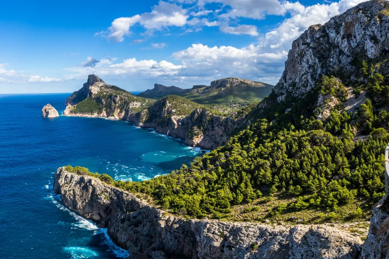 Luftansicht Aussichtsplattform Mirador Es Colomer.